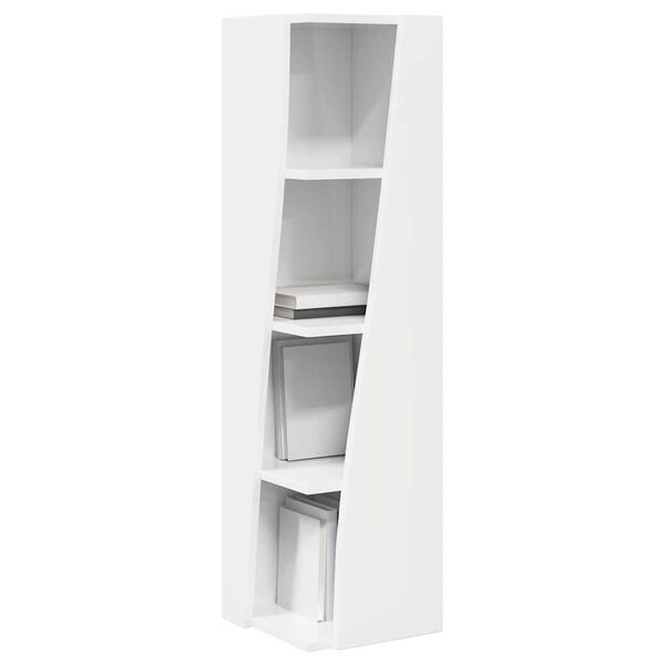 vidaXL Corner Cabinet High Gloss White 27.5x27x102cm Engineered Wood