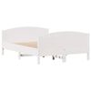 vidaXL Bed Frame without Mattress White 140x190 cm Solid Wood Pine