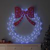 vidaXL Wreath with 150 LEDs Blue 120 cm Acrylic