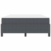 vidaXL Bed Frame with Mattress Dark Grey 140 x 190 cm Fabric