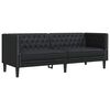 vidaXL Living Room Couch 3 pcs Black 194 x 74.5 x 70.5 cm Faux Leather