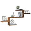 vidaXL Wall Shelf Old Wood 104x15x49 cm Engineered Wood