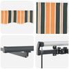 vidaXL Retractable Awning Manual Green and yellow 300 x 250 cm Fabric
