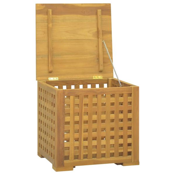 vidaXL Rope Box 40x40x40 cm Solid Wood Teak