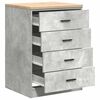 vidaXL Garage Storage Cabinet Concrete Grey 60x51x85 cm Solid Wood Pine