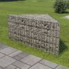 vidaXL Gabion Raised Bed Galvanised Steel 75x75x50 cm