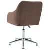 vidaXL Swivel Dining Chairs 4 pcs Brown Fabric