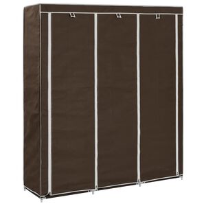 vidaXL Wardrobe | Brown | Non-woven fabric | 150 x 45 x 175 cm | Collapsible