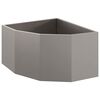 vidaXL Corner Planter Rusty 60 x 60 x 35 cm Weathering steel