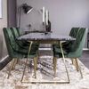 Venture Home Dining Chairs 2 pcs Velvet Deluxe Velvet Forest Green and Brass