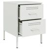 vidaXL Bedside Cabinets 2 pcs White 36x39x50.5 cm Steel