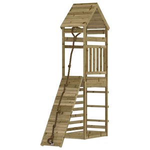 vidaXL Playhouse with Climbing Wall Impregnated Wood Pine