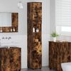 vidaXL Bathroom Cabinet with Storage Smoked Oak 30 x 35 x 192 cm