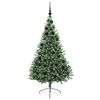 vidaXL Artificial Pre-lit Christmas Tree Green 180 cm PVC