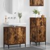 vidaXL Bathroom Furniture Set 2 pcs Smoked oak Engineered wood