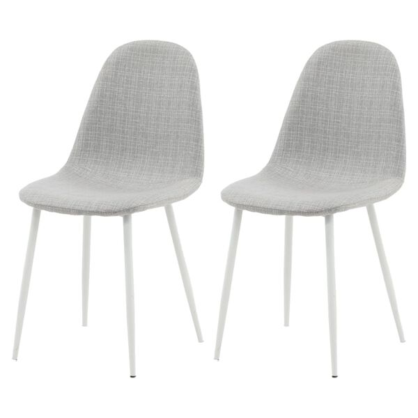 Venture Home Dining Chairs 2 pcs Polar Polyester Grey and White