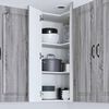 vidaXL Kitchen Cabinet Kalmar Grey Sonoma 57 x 57 x 100 cm