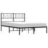 vidaXL Metal Bed Frame without Mattress with Headboard Black 120x200cm