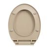 vidaXL Soft-Close Toilet Seat Quick Release Beige Oval