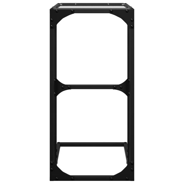 vidaXL Side Table with Transparent Glass 40x30x61.5 cm Steel