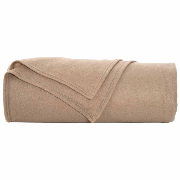 vidaXL Throw Blanket Camel 280 x 210 cm Fleece