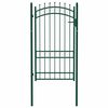 vidaXL Fence Gate Emmen with Spikes Steel 103x134.5 cm Green