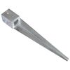 vidaXL Ground Spikes 6 pcs Silver 10x10x76 cm Galvanised Steel
