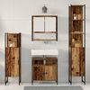 vidaXL Bathroom Furniture Set with Door 4 pcs Old wood Engineered wood