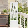 vidaXL Garden Privacy Screen White 50 x 140 cm Cold-rolled steel
