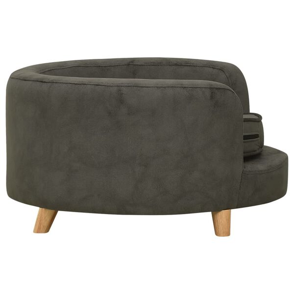 vidaXL Dog Sofa Dark Grey 69x69x36 cm Plush