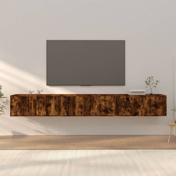 vidaXL Wall-mounted TV Cabinets 3 pcs Smoked Oak 100x34.5x40 cm
