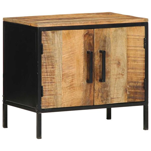 vidaXL Bedside Cabinet Brown and Black 50 x 30 x 45 cm