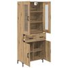 vidaXL Highboard with Drawer 2 pcs Artisan Oak Engineered Wood
