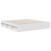 vidaXL Bed Frame with Headboard White 200 x 200 cm Solid Pine Wood