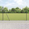 vidaXL Fence Post Grey 10 x 1.5 m (40 x 40 mm mesh) Steel and PVC