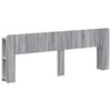 vidaXL Headboard Cabinet with Storage Grey Sonoma Engineered Wood