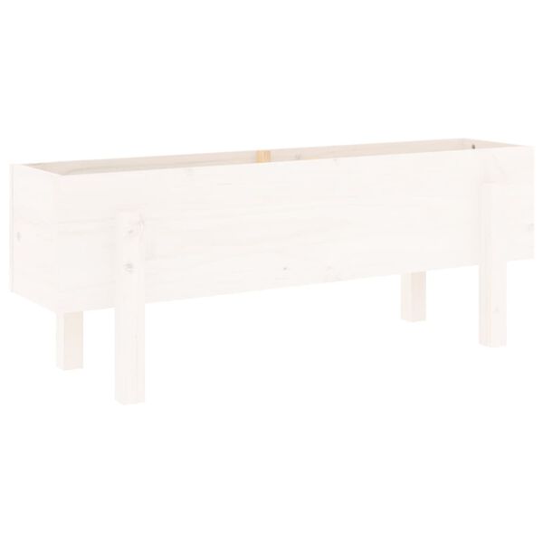 vidaXL Garden Raised Bed White 101x30x38 cm Solid Wood Pine