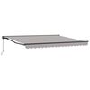 vidaXL Awning Frame Light Grey 400 x 300 cm Polyester with PU coating