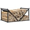 vidaXL Firewood Rack Black 70x43x34.5 cm Cold-rolled steel