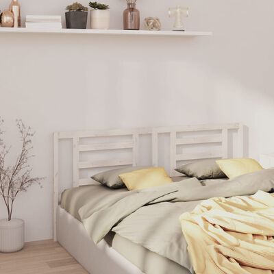 vidaXL Bed Headboard White 156x4x100 cm Solid Pine Wood