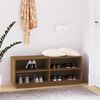 vidaXL Shoe Cabinet Honey Brown 110x34x45 cm Solid Wood Pine