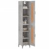 vidaXL Highboard Concrete Grey 34.5x34x180 cm Engineered Wood