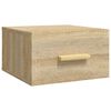 vidaXL Wall-mounted Bedside Cabinet Sonoma Oak 35x35x20 cm