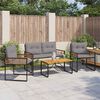 vidaXL Outdoor Furniture Set with Cushion 4 pcs Light Grey