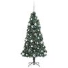 vidaXL Artificial Pre-lit Christmas Tree with Ball Set Green 150 cm
