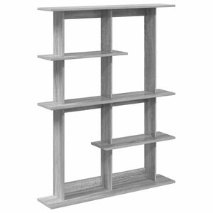 vidaXL Wall Shelf Grey Sonoma 102 x 20 x 130 cm Engineered Wood