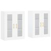 vidaXL Wall Mounted Cabinets 2 pcs White Engineered Wood