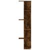 vidaXL Wall Corner Shelf Smoked Oak 36.5x36.5x140 cm Engineered Wood