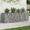 vidaXL Gabion Raised Bed Silver 180 x 60 x 55 cm Galvanised Steel