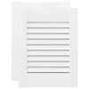 vidaXL Cabinet Doors Louvred Design 2 pcs White 39.5x29.5 cm